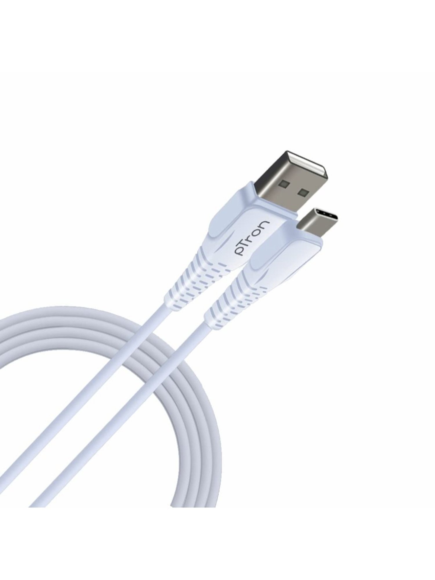 PTron Solero T241 2.4A Type-C Data & Charging USB Cable 1 Mtr Long (White)