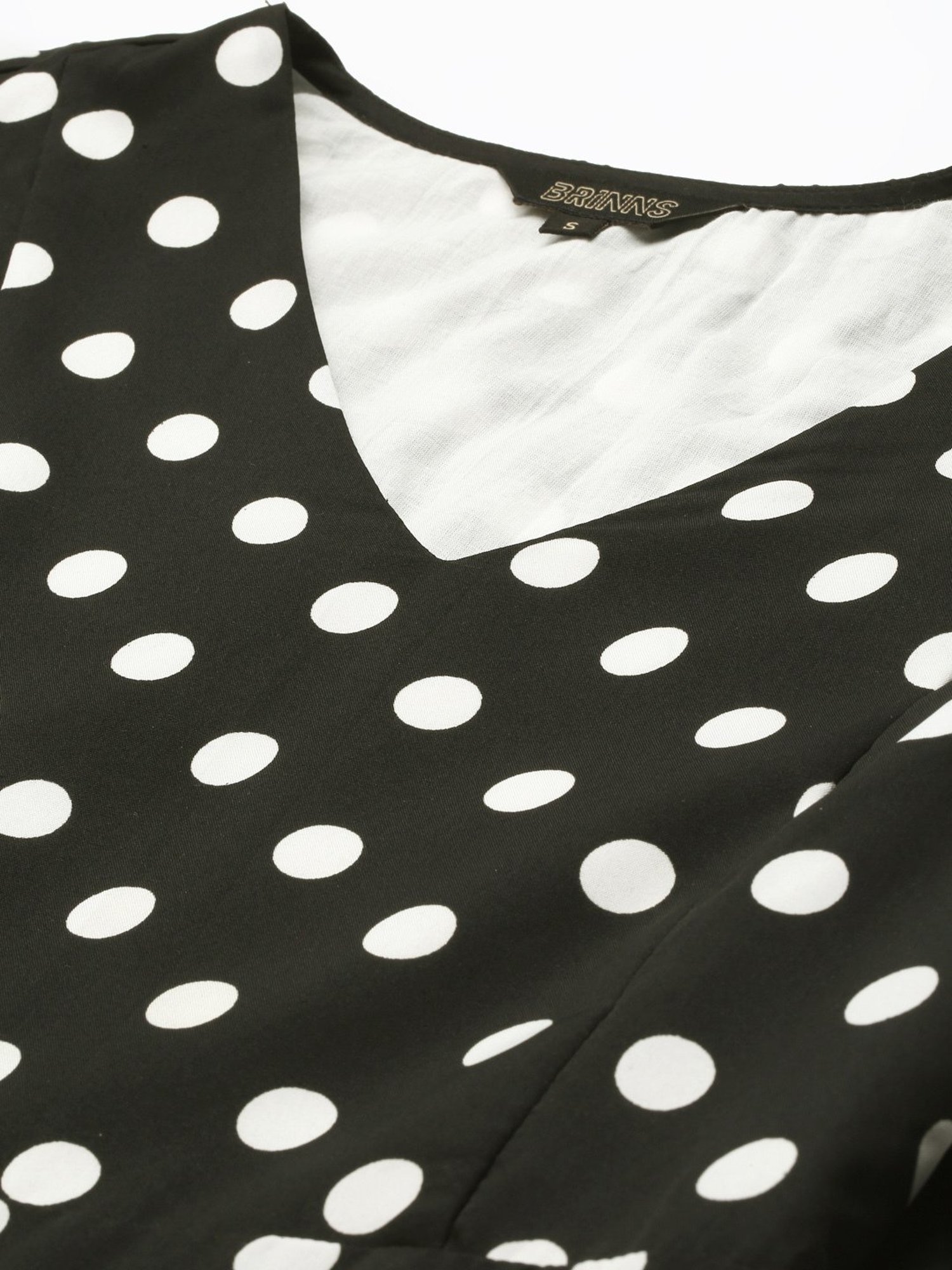 BRINNS Black Printed A Line Dress