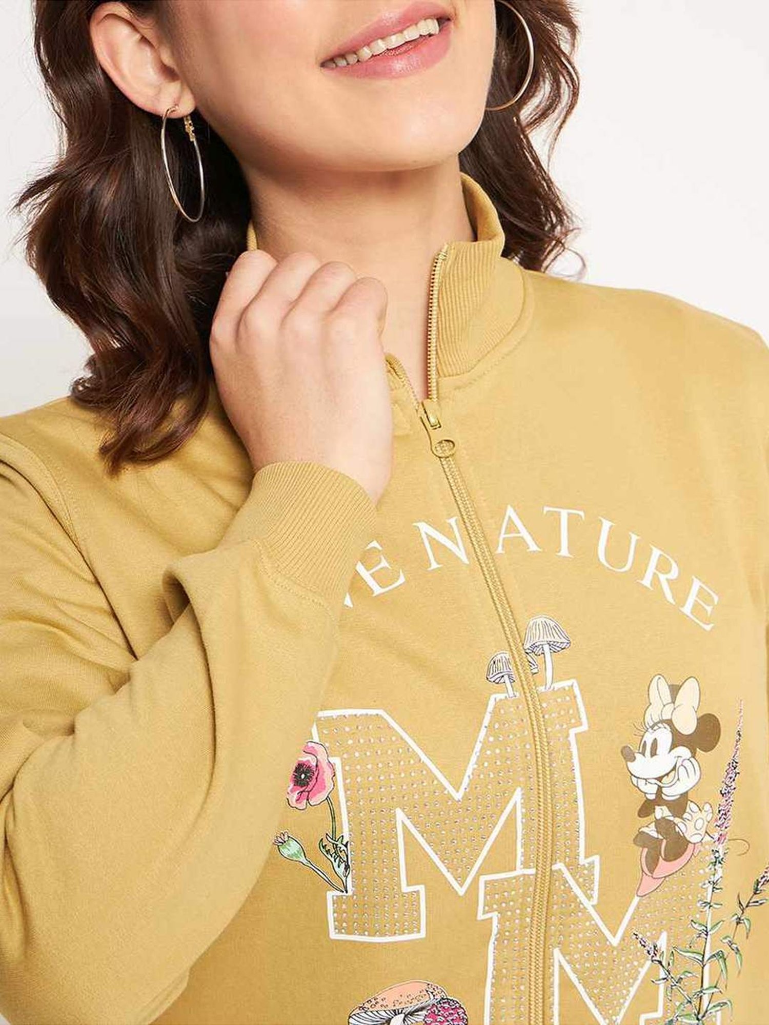 MADAME M Secret Beige Printed Sports Tracksuit
