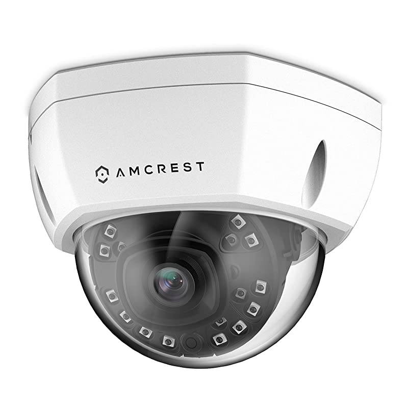 5MP Security Camera System, 4K 8CH PoE NVR, (4) x 5-Megapixel 2.8mm Wide Lens Weatherproof Metal Turret PoE IP Cameras, Built in Mic, Hard Drive Not Included, NV4108E-IP5M-T1179EW4 (White)