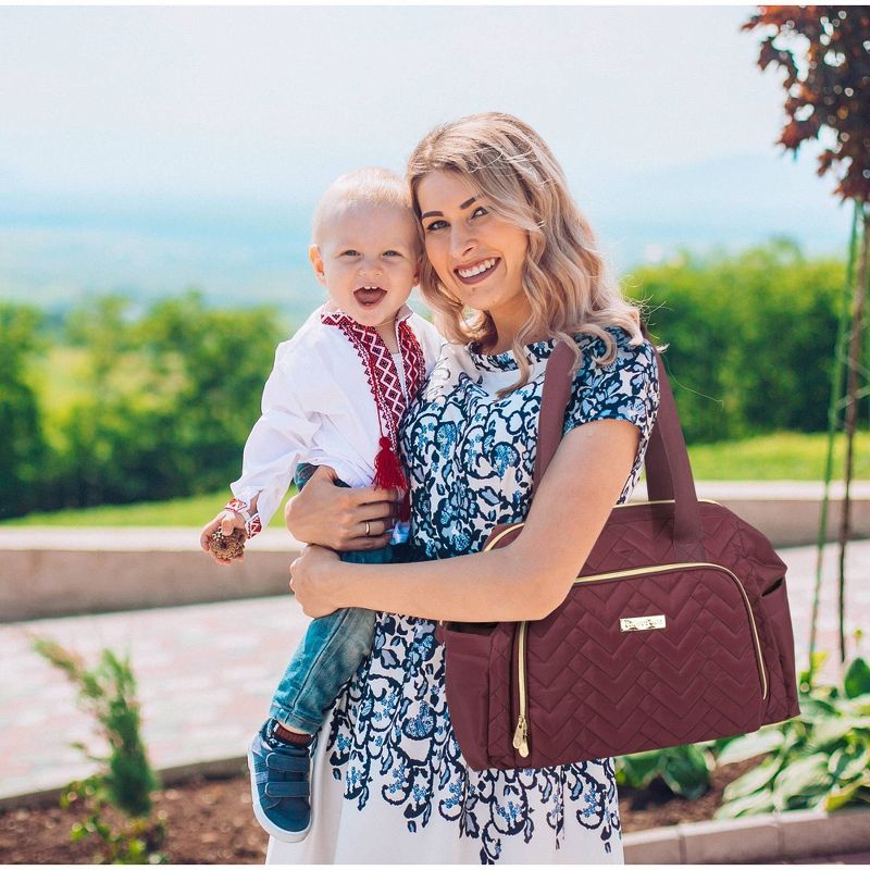 Fisher-Price Quilted Harper Frame Bag - Burgundy