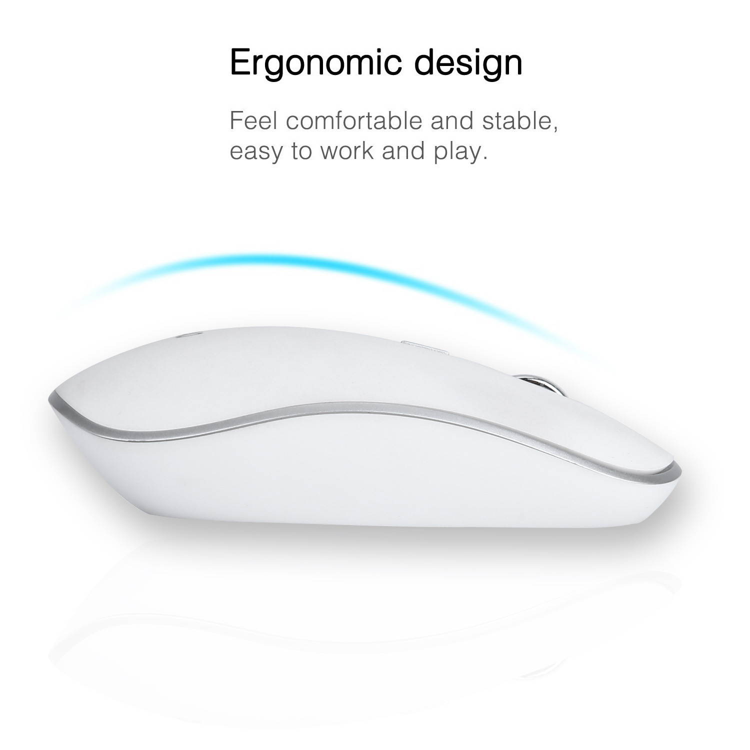 E168 Wireless Keyboard and Mouse Combo,Full Size Quiet US Layout Slim Travel Compact Compatible with iMac MacBook PC Laptop Tablet Notebook Windows10 (Black)