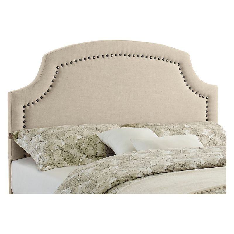 Regency Full/Queen Size Headboard Light Off-White Linen - Linon