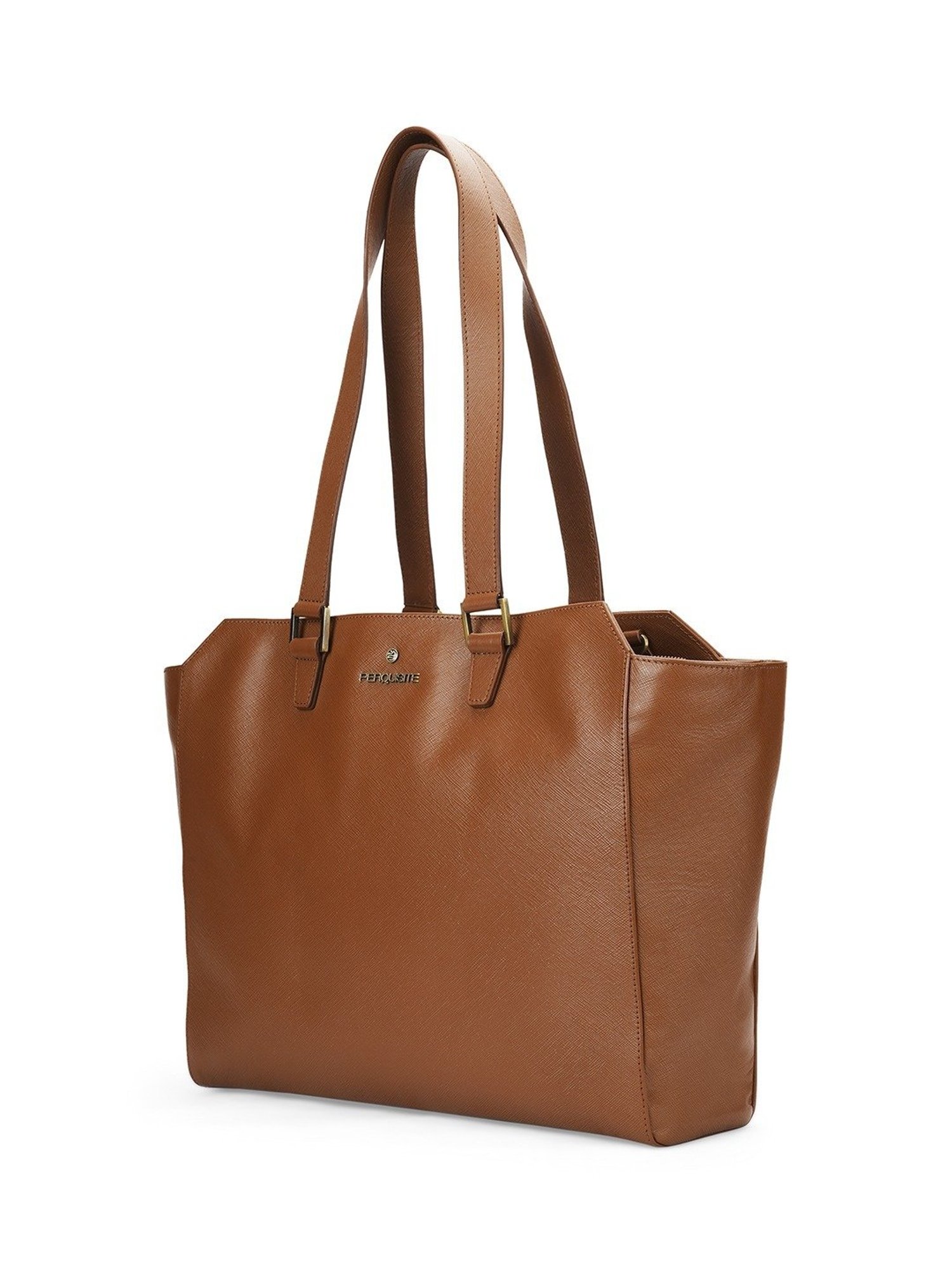 PERQUISITE THE SHERYL Brown Solid Medium Tote Handbag