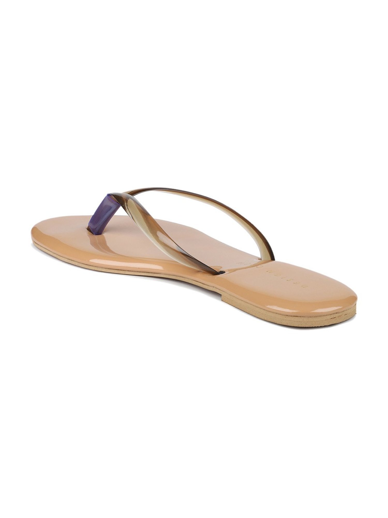 Design Crew Women's Beige Thong Sandals