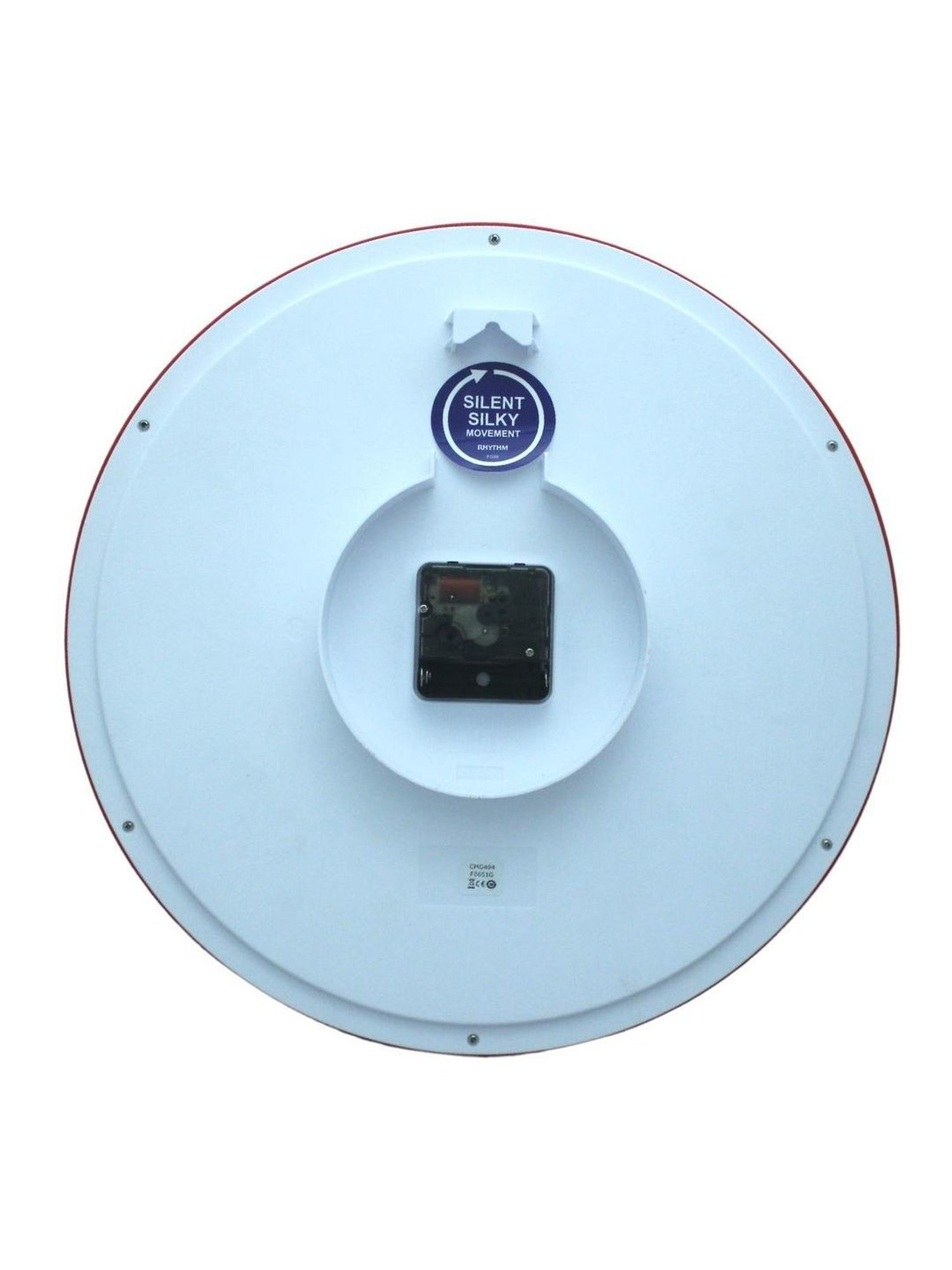 RHYTHM Elegant Round Red Plastic Wall Clock