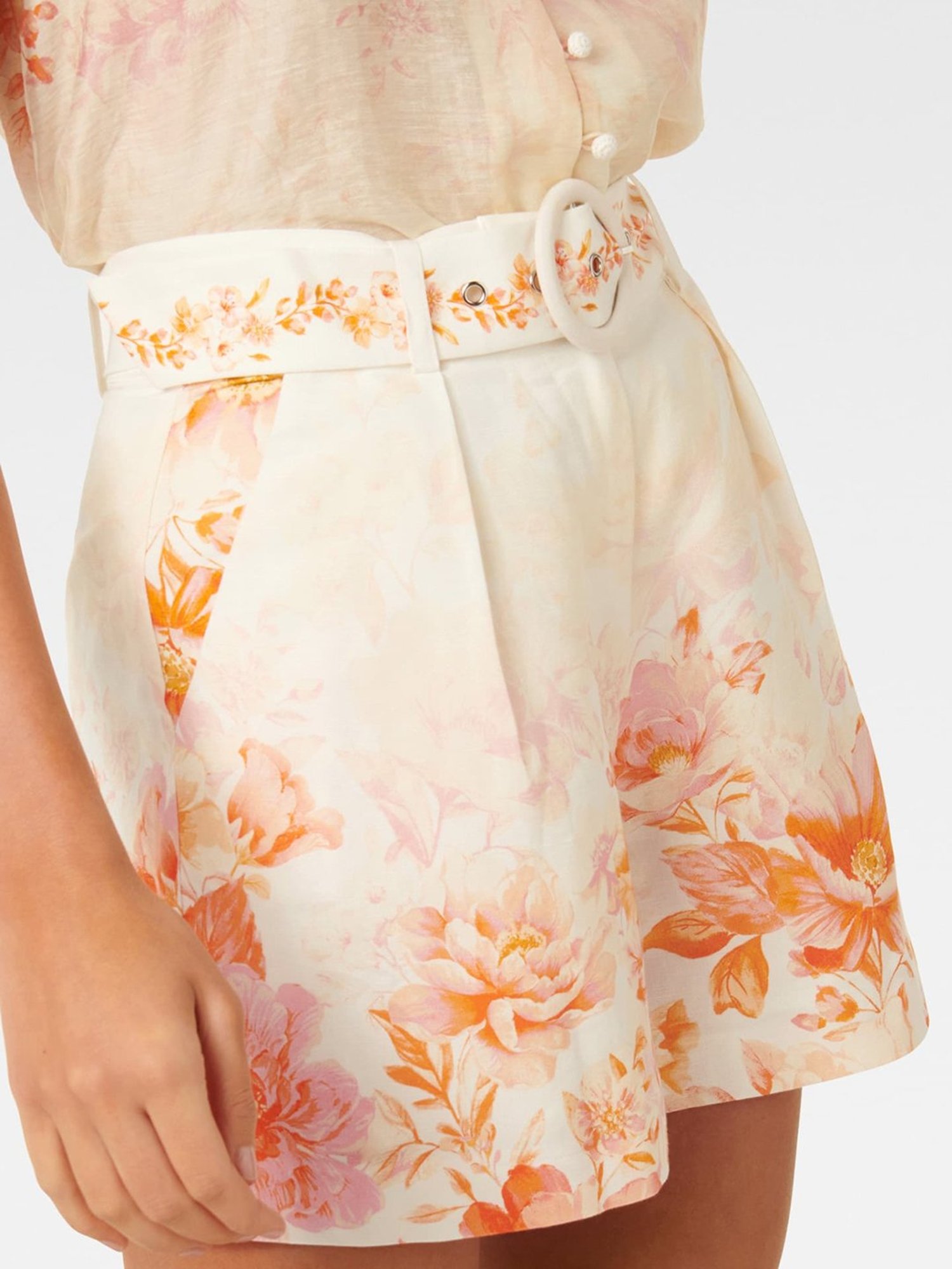 Forever New Kiara Belted Linen Shorts With Belt