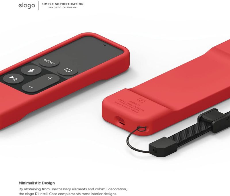 elago R1 Silicone Case Compatible with Apple TV 4K 4th and 5th Generation Siri Remote Control - Red