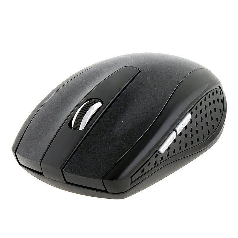 Insten Black 2.4GHz Cordless Wireless Optical Computer Mouse with 800 1200 1600 DPI for laptop, chromebook, computer, desktop