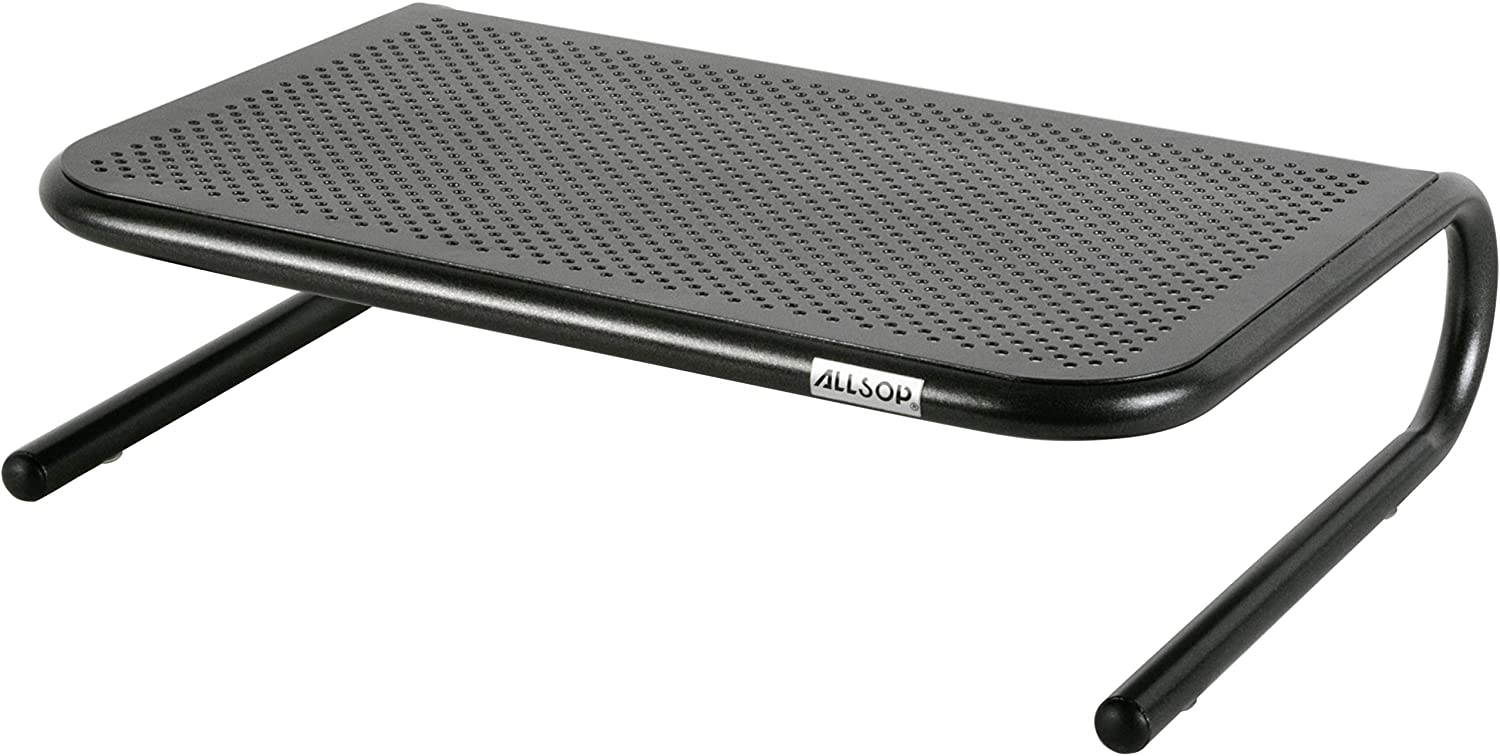 Allsop Metal Art Jr. Monitor Stand 14-Inch Wide Platform - Pearl Black (30165)