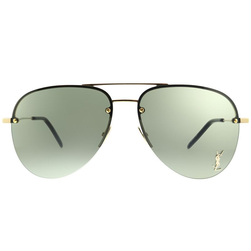 Saint Laurent SL Classic11M 003 Unisex Aviator Sunglasses Gold 59mm