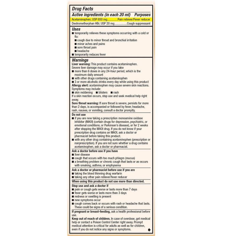 Robitussin Daytime Severe Cough, Flu and Sore Throat Syrup - Honey - 8 fl oz