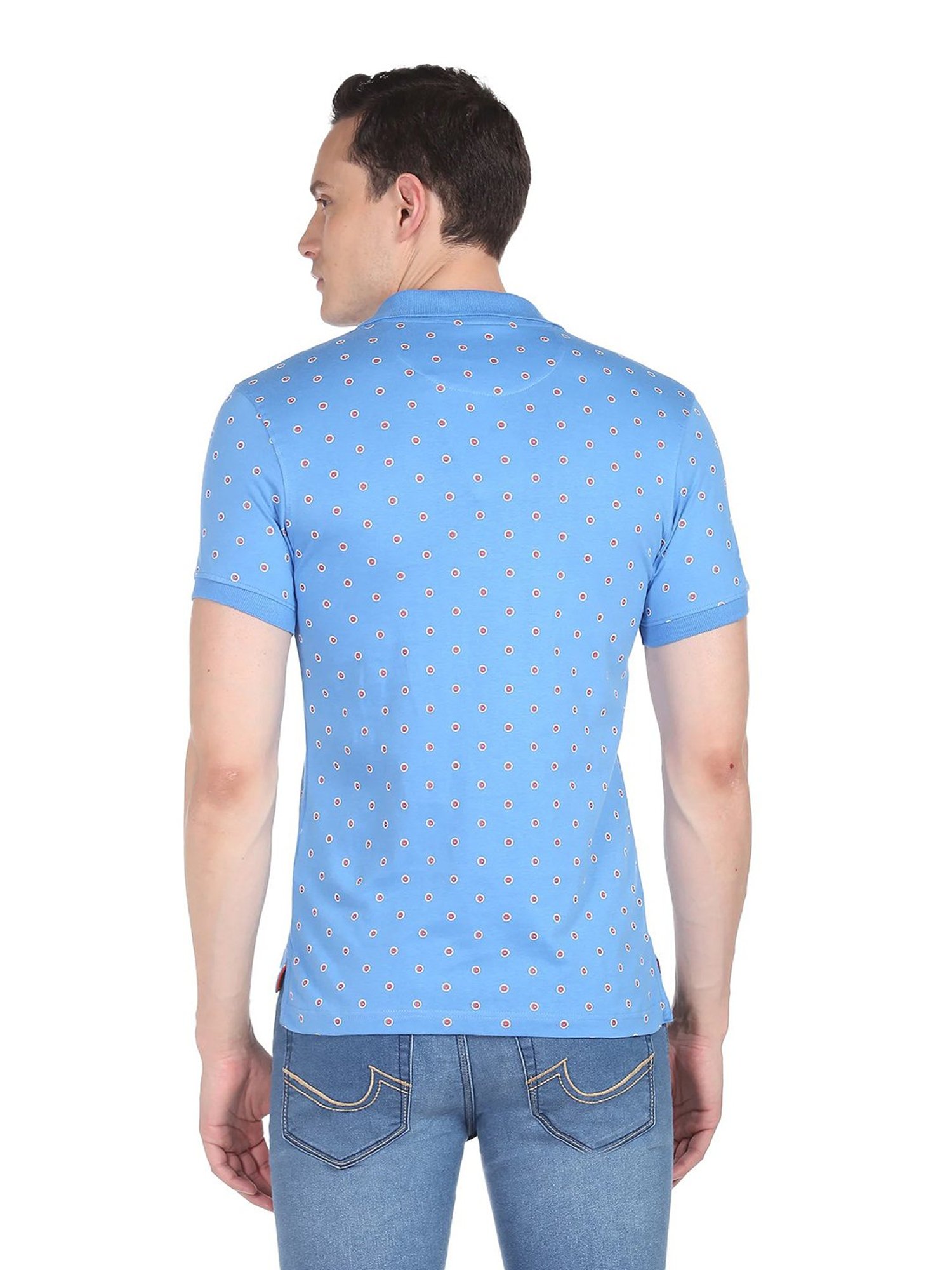 AD by Arvind Royal Blue Polo T-Shirt