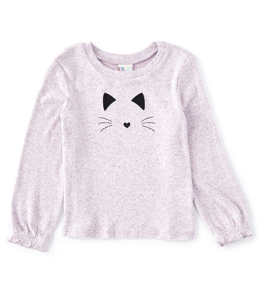 Copper Key Little Girls 2T-6X Side Button 3/4 Sleeve Sweater