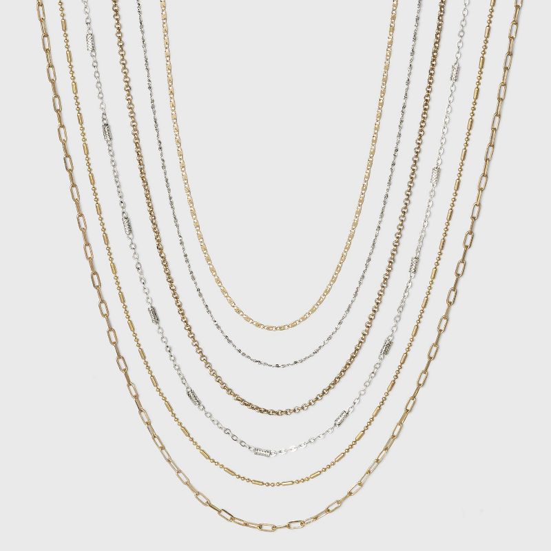 Mixed Delicate Chain Layered Necklace - Universal Thread™