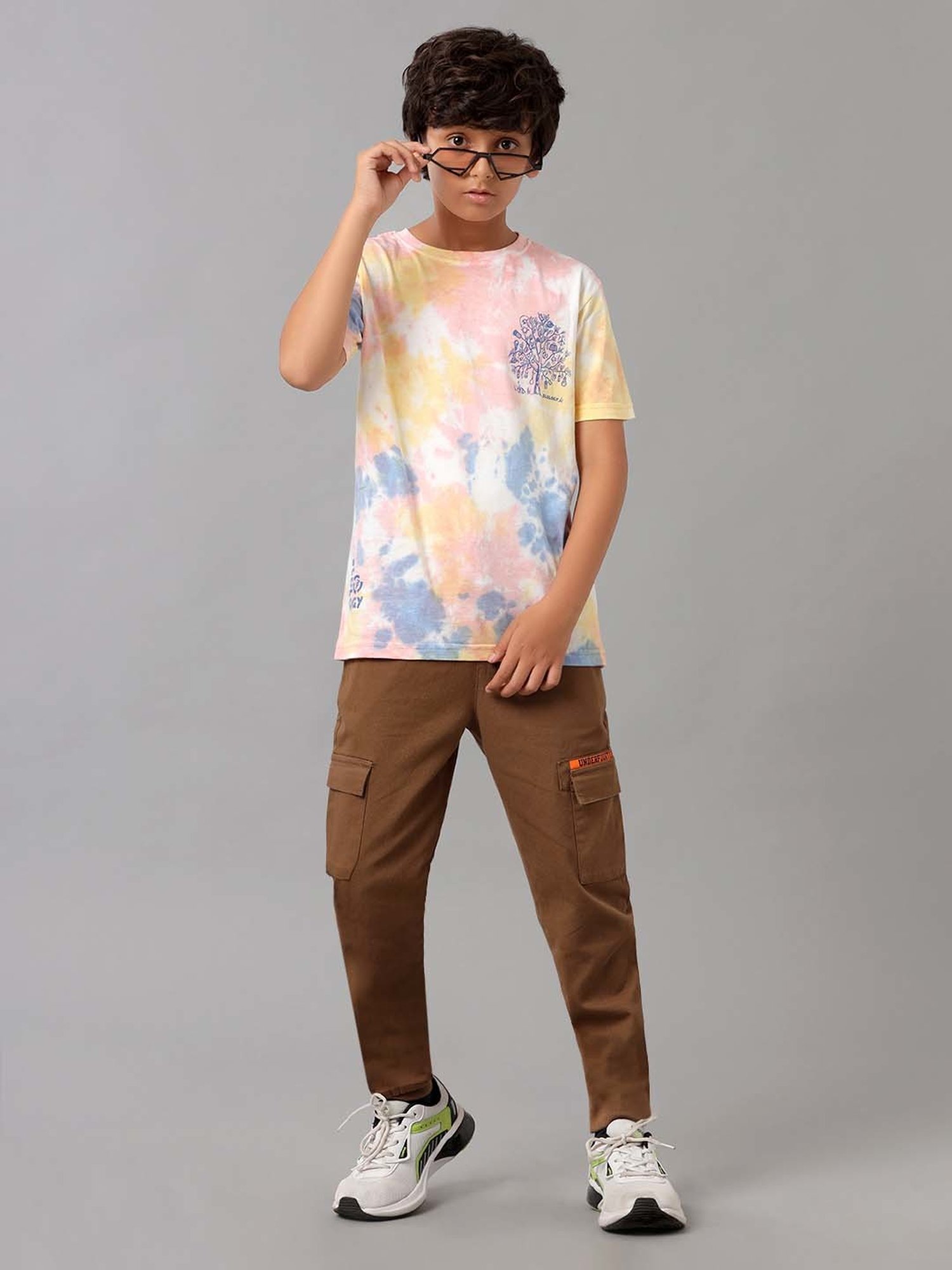 Under Fourteen Only Kids Multicolor Cotton Printed T-Shirt