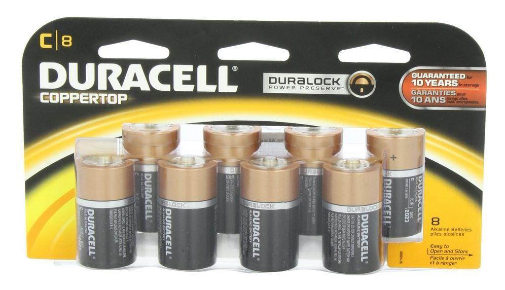 Duracell 8 Pack C Alkaline Battery MN14R8DWZ17