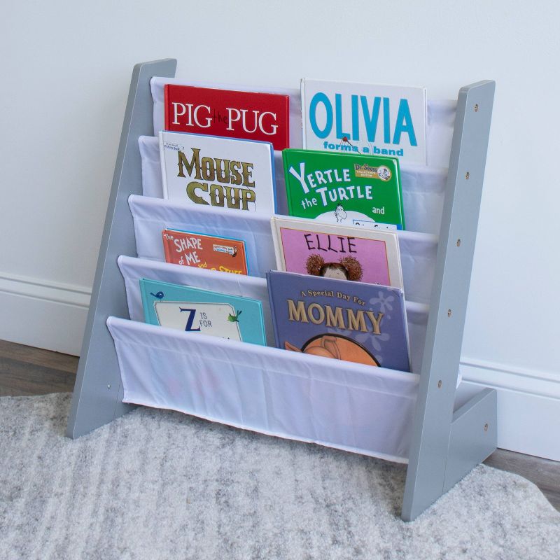 Kids' Inspire "L" Bookshelf Gray/White - Humble Crew