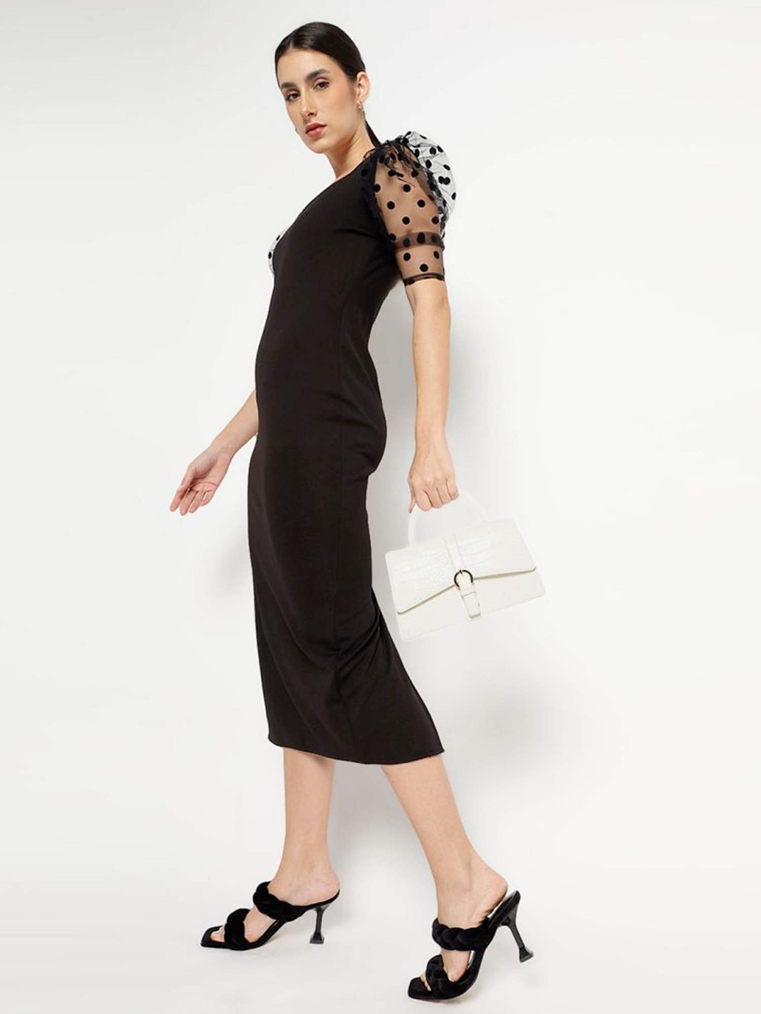 Tyra Isla White Textured Faux Leather Satchel Handbag