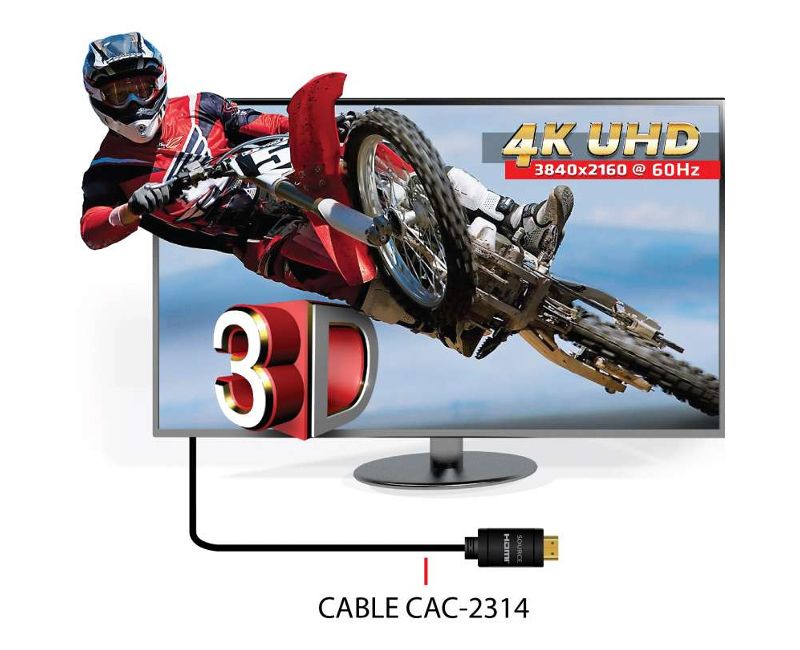 Club 3D CAC-2313 HDMI Audio/Video Cable With Ethernet - 32.81 ft HDMI A/V Cable for Monitor, TV, Audio/Video Device, Gaming Computer, Notebook