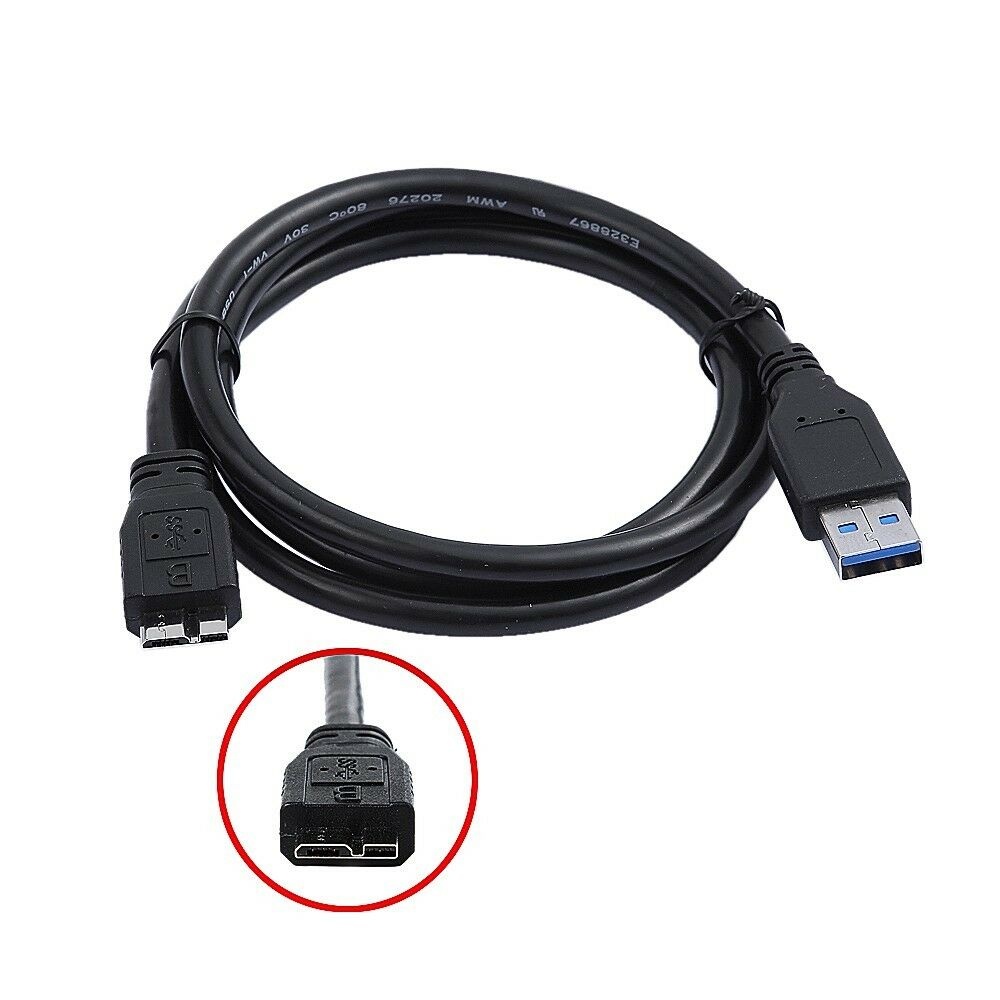 USB Charger +Data SYNC Cable Lead Cord For  Portable HDD Hard Drive 1048