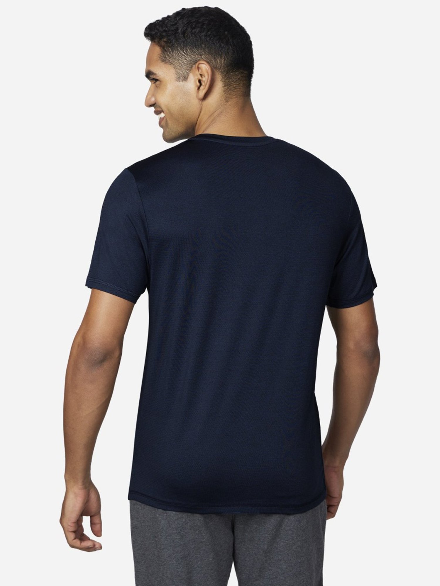 Skechers Navy Regular Fit Printed T-Shirt