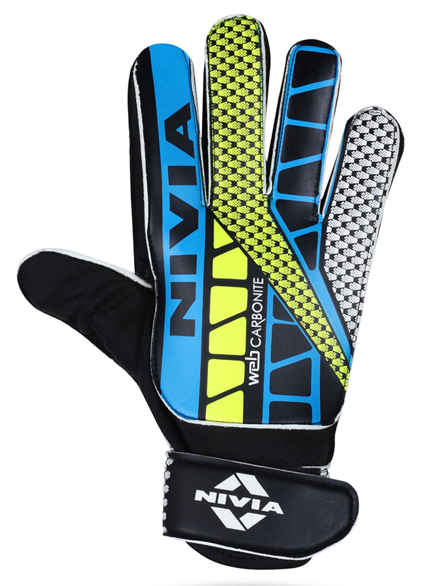 Nivia Carbonite Web Goalkeeper Gloves (Multicolor) Size - M