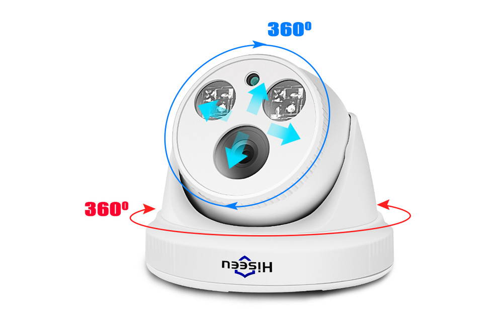 Hiseeu HC615 Motion Detection / 1080P / Night Vision / H.265 Hemisphere 3.6mm Lens Network Camera WHITE US Plug