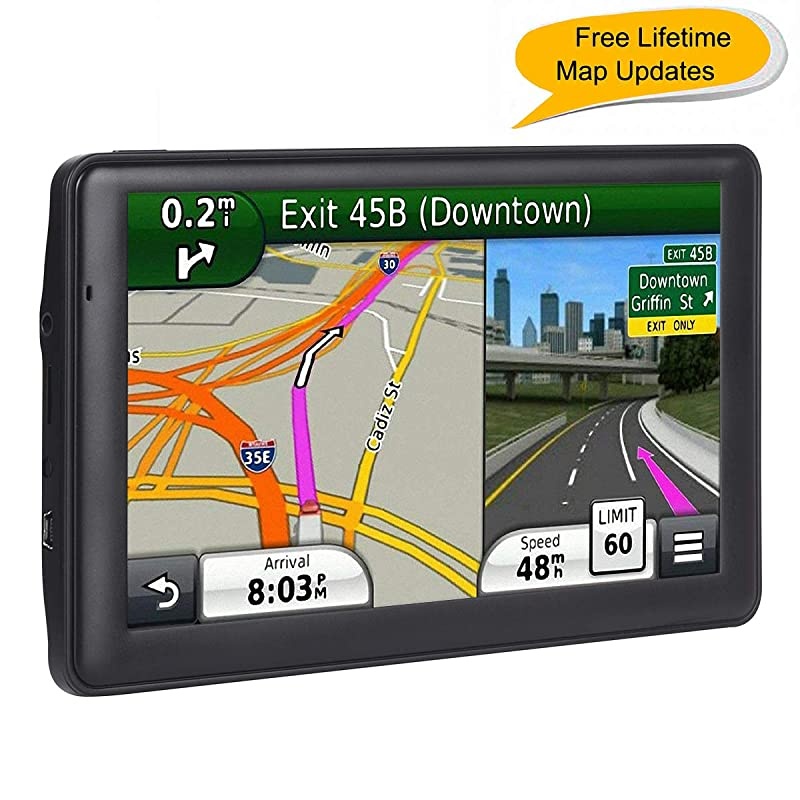 GPS for Car, Free Lifetime Map Update Navigation System for Cars, Portable Sat-Nav, Vehicle GPS Navigator