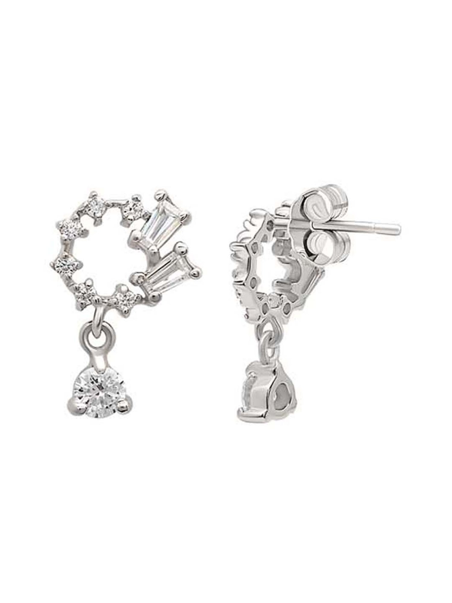 Silberry 925 Sterling Silver Orchid Drop Earrings for Women