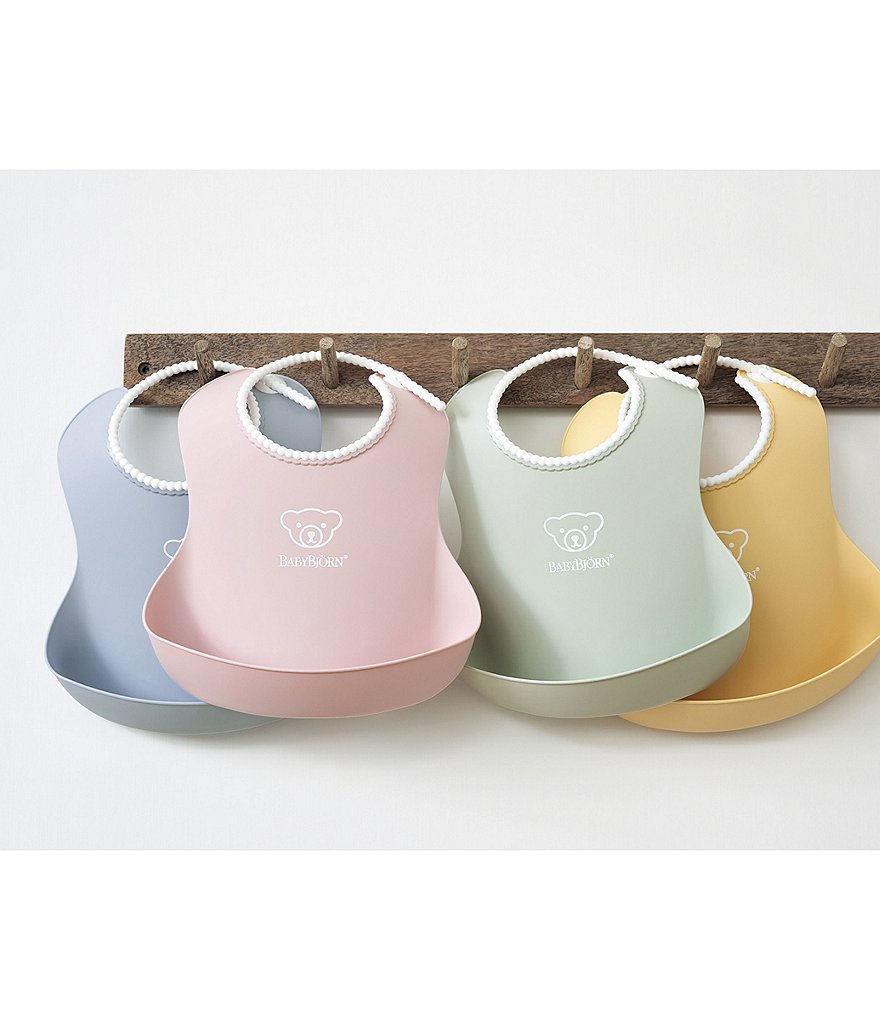 BABYBJORN 2-Pack BPA -Free Catchable Baby Bib