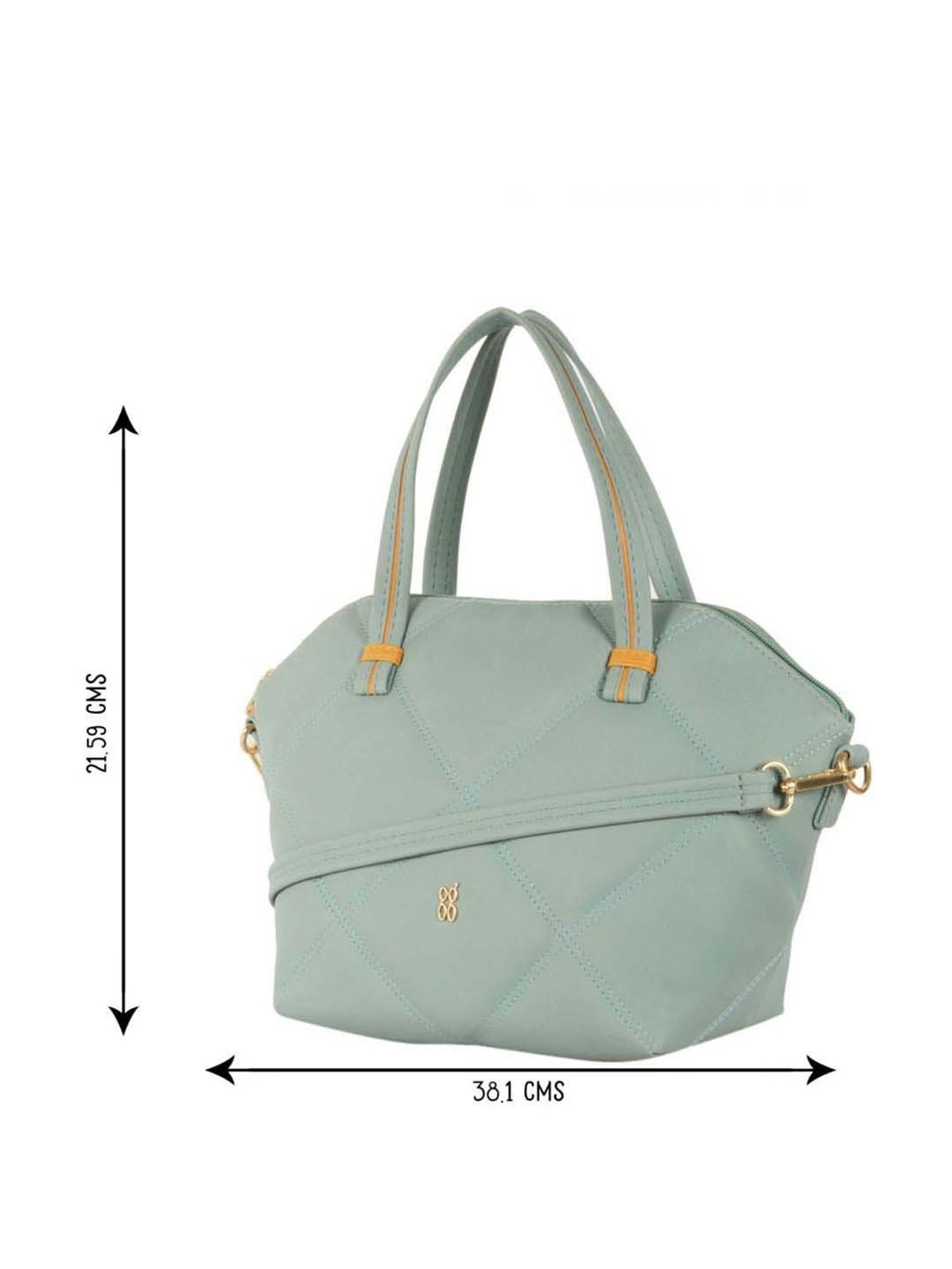 Baggit Green Quilted Medium Handbag