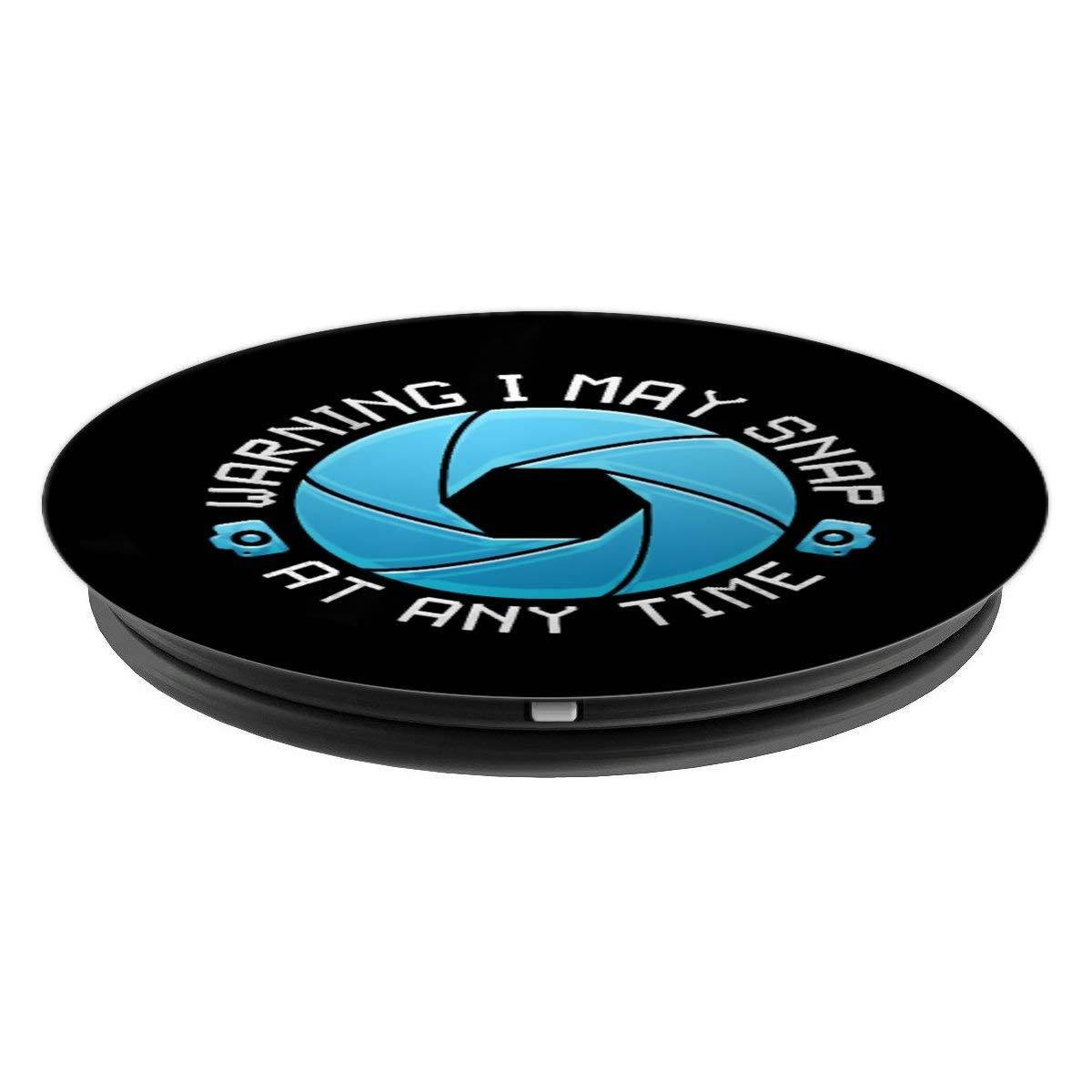 Warning I May Snap At Anytime Photography PopSockets Grip and Stand for Phones and Tablets
