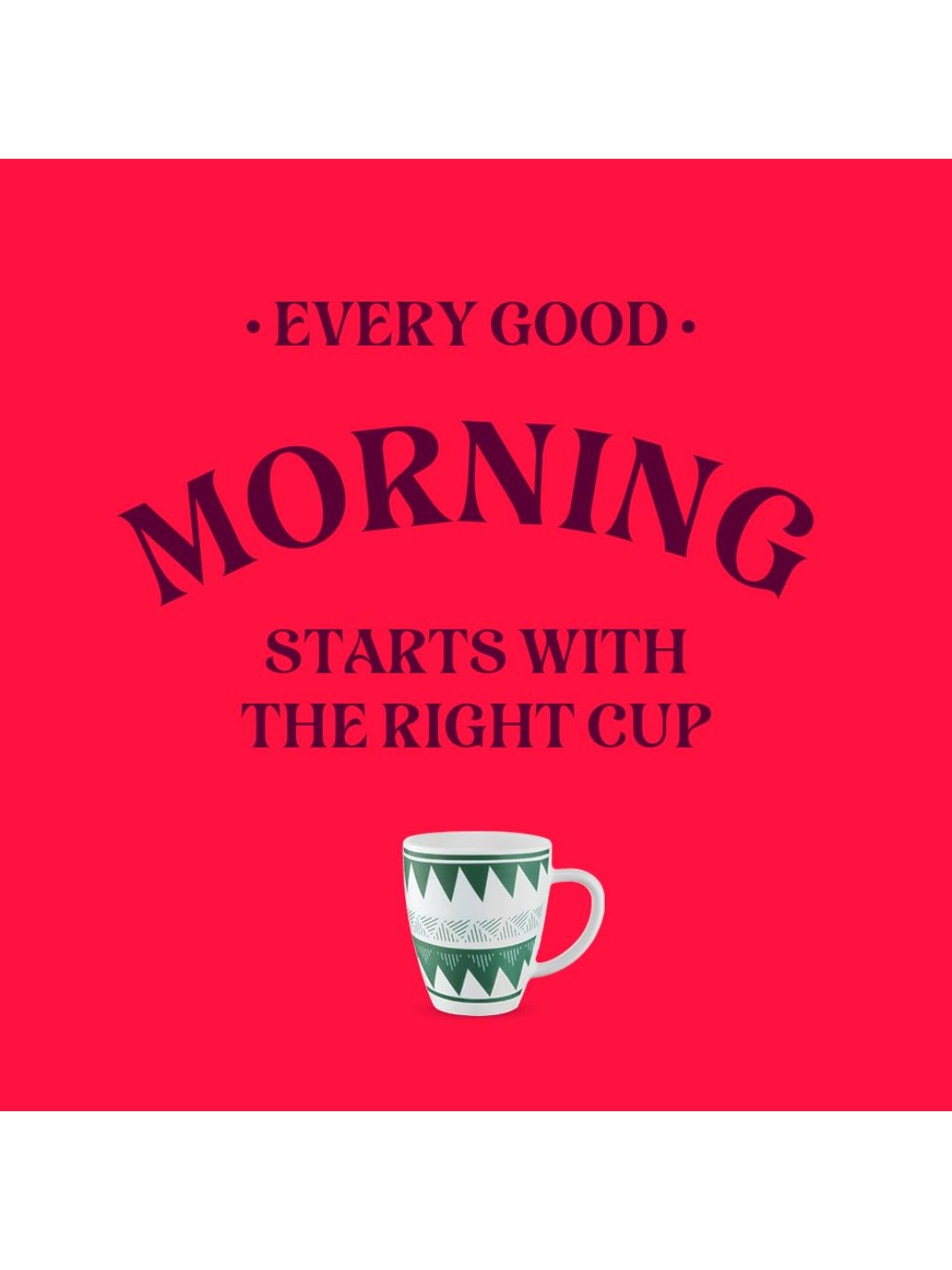 Larah by Borosil White Ceramic Tea & Coffee Mug 400ml