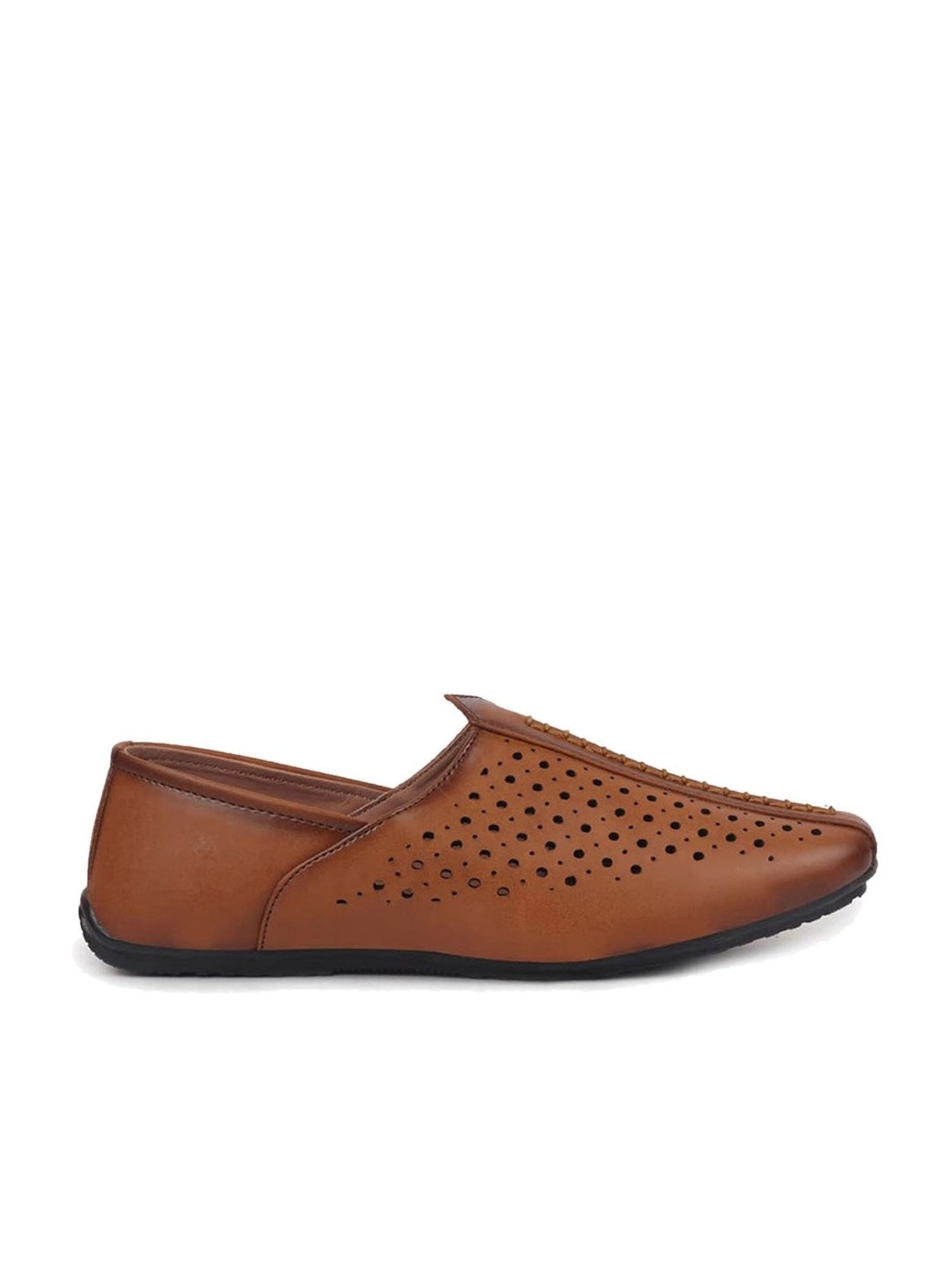 Fausto Men's Tan Ethnic Juttis