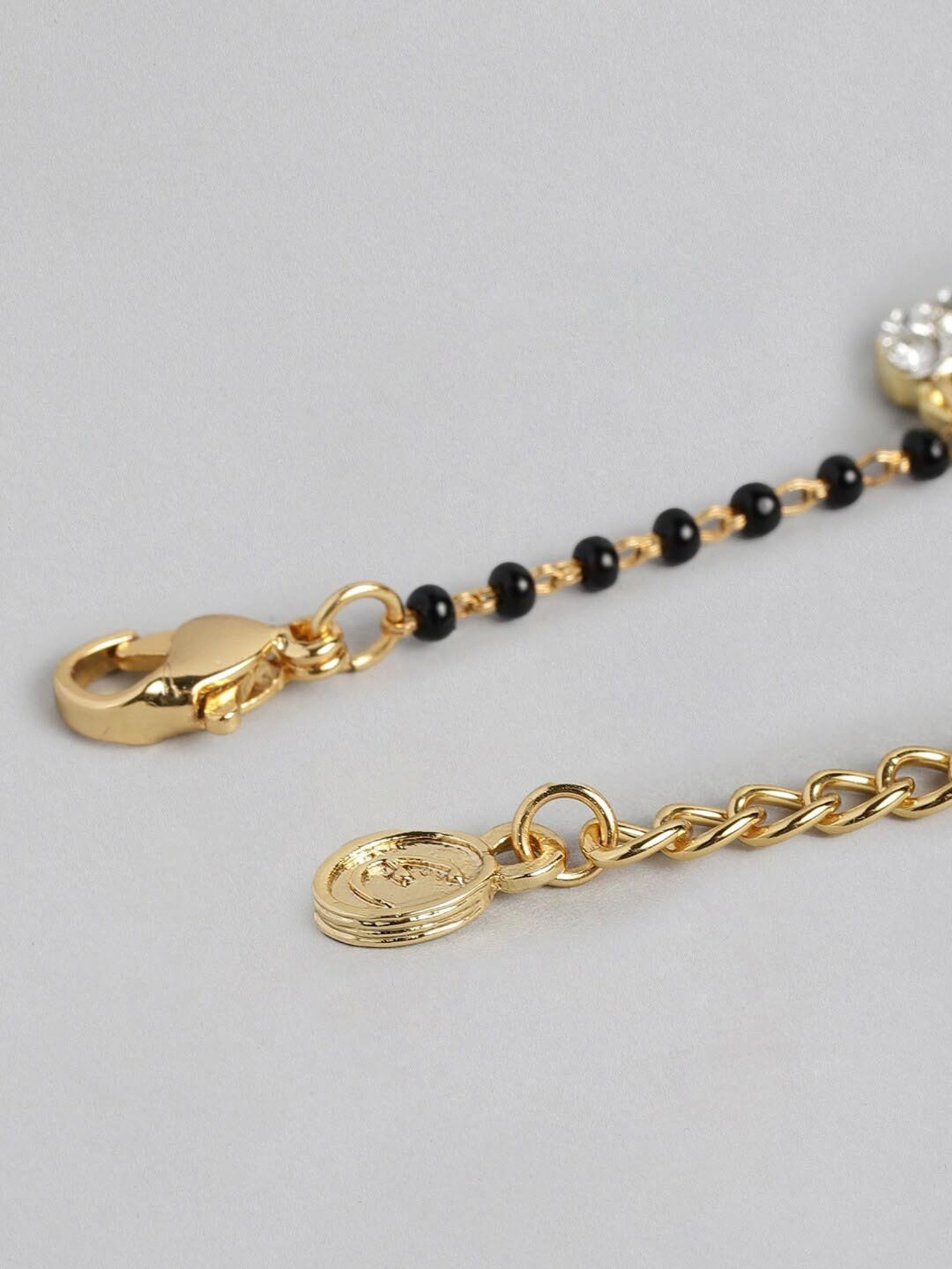 Estele Gold-Plated Charms Mangalsutra Bracelet for Women