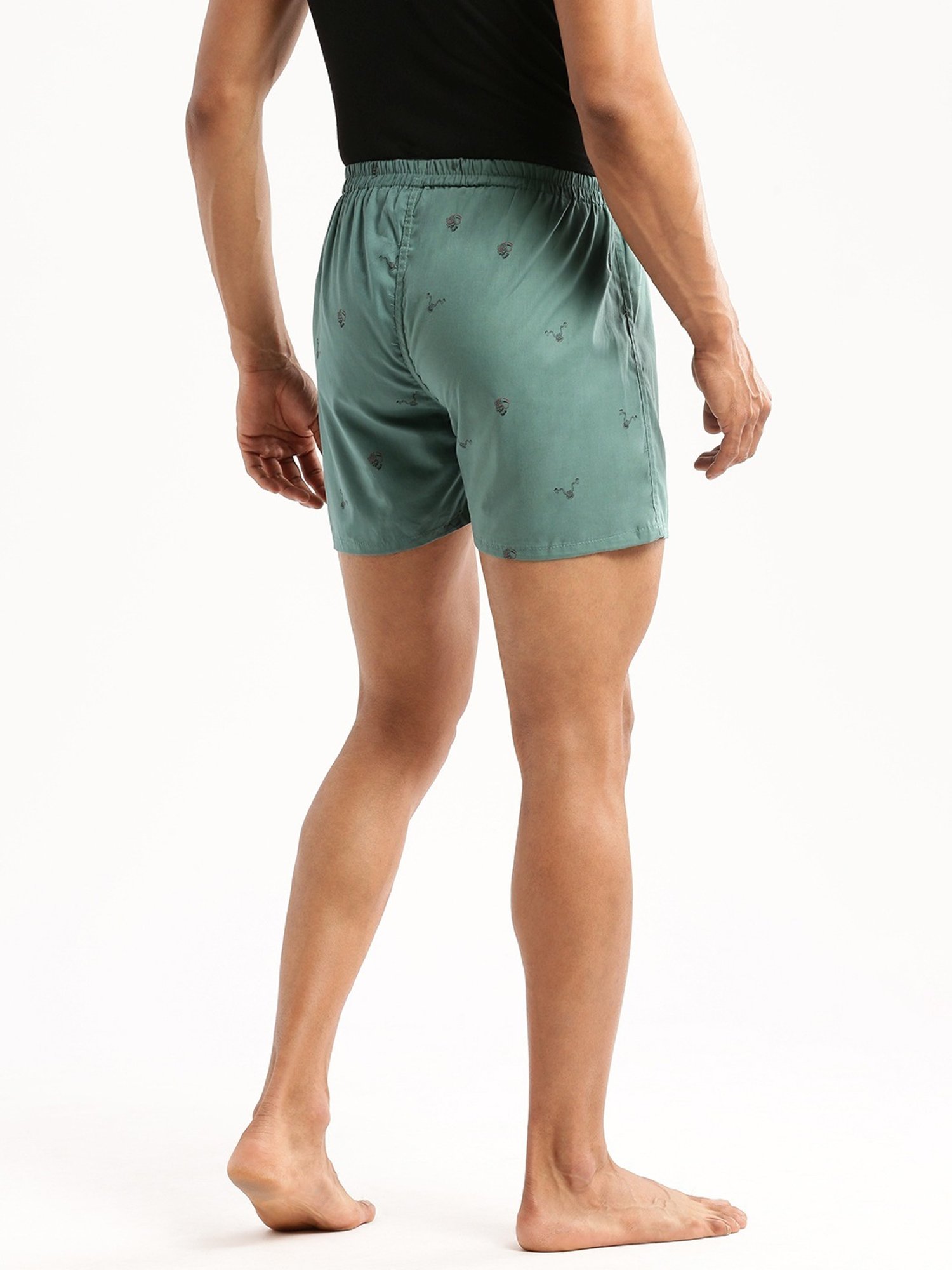 SHOWOFF Green Slim Fit Printed Boxers