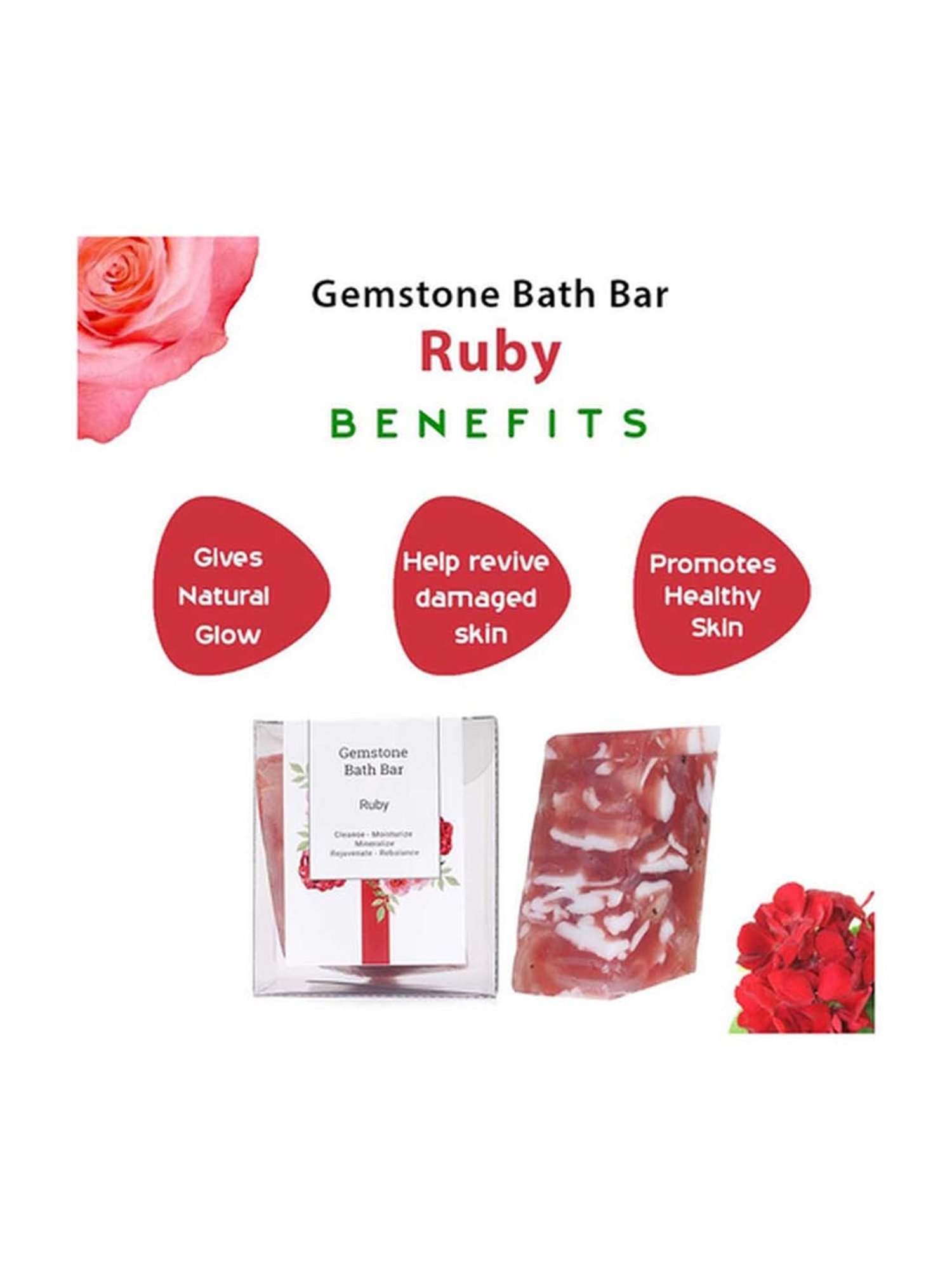 Seer Secrets Ruby Gemstone Bath Bar - 161 gm