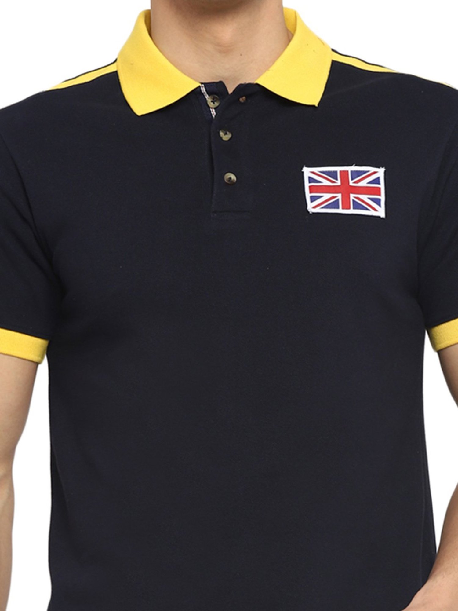 OFF LIMITS Navy Cotton Polo T-Shirt