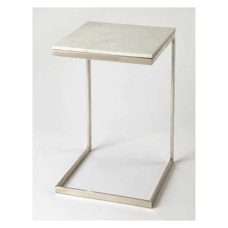 Lawler Metal And Marble End Table Nickel - Butler Specialty