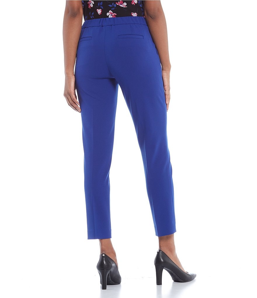 Calvin Klein Petite Size Stretch Scuba Crepe Slim Straight Leg Pants