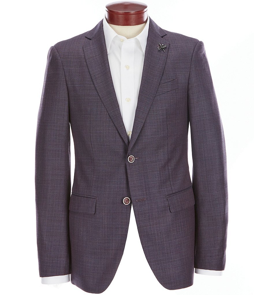 Murano Interstellar Collection Slim-Fit Checked Suit Separates Blazer