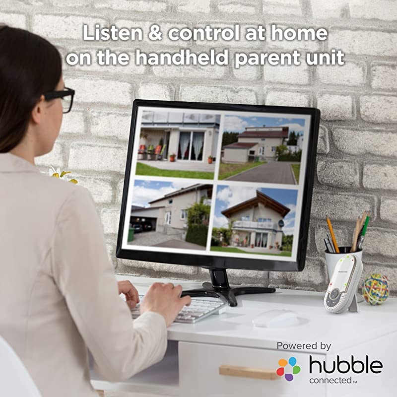 MBP164CONNECT Audio Baby Monitor Portable WiFi Smart Intercom and Night Light for Child 900Foot Radio Range 2Way Talk Communication