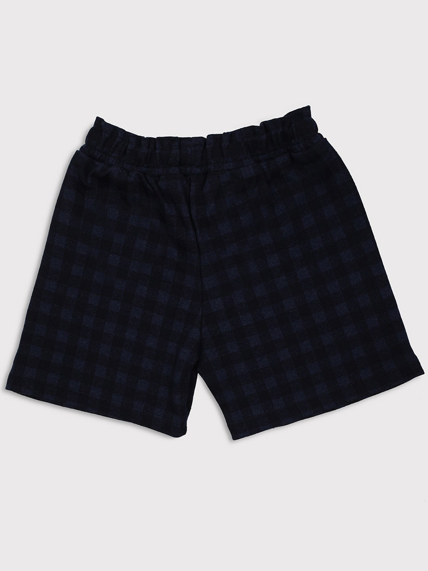 ZIAMA Kids Navy Chequered Shorts