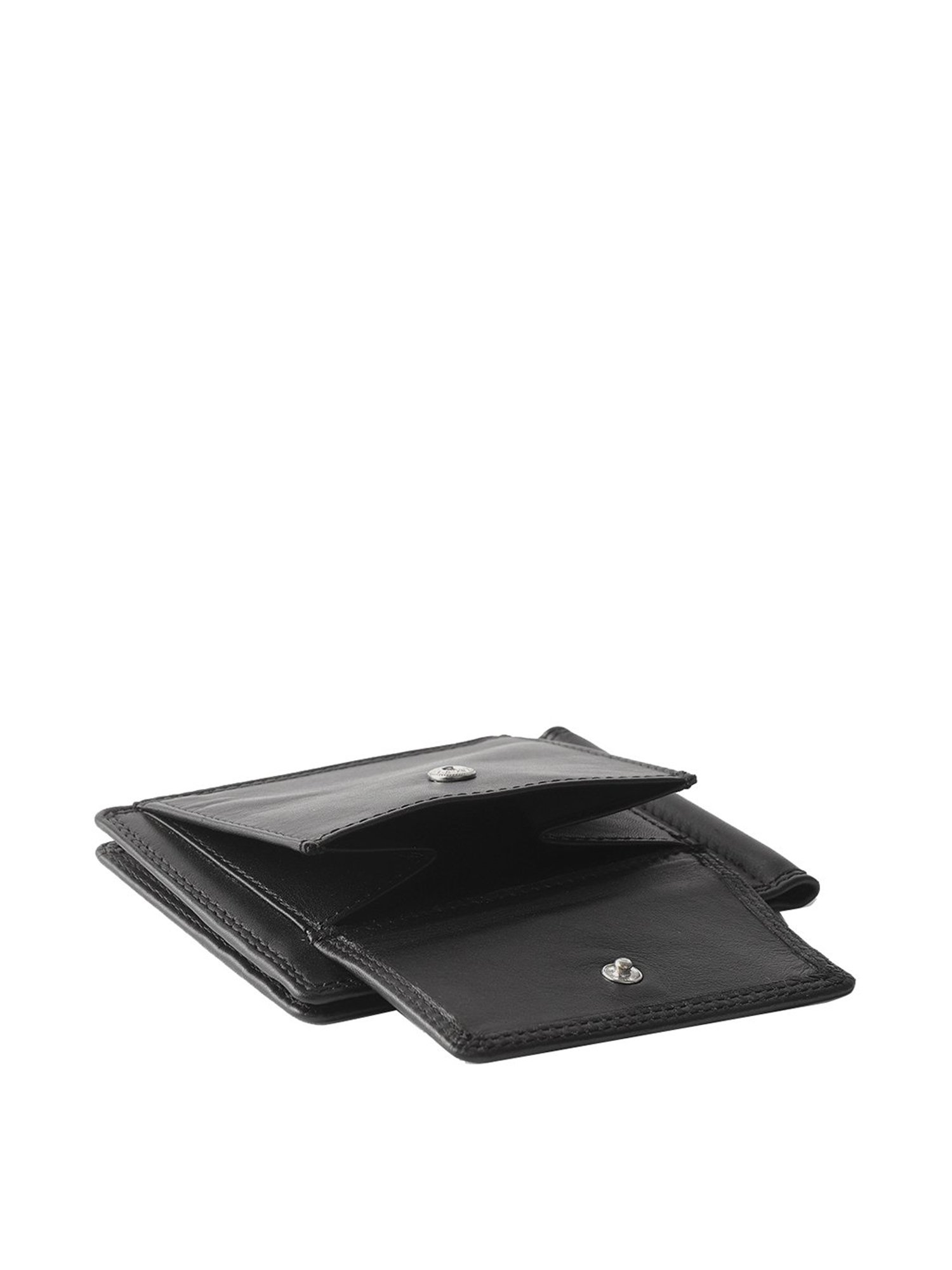 Brown Bear Black & Red Casual Leather Rfid Bi-Fold Wallet for Men