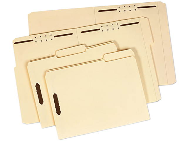 Globe-Weis 14537-18PT Folder, Two Fasteners, 1/3 Cut Top Tab, Letter, 18 Point, Manila, 50/Box