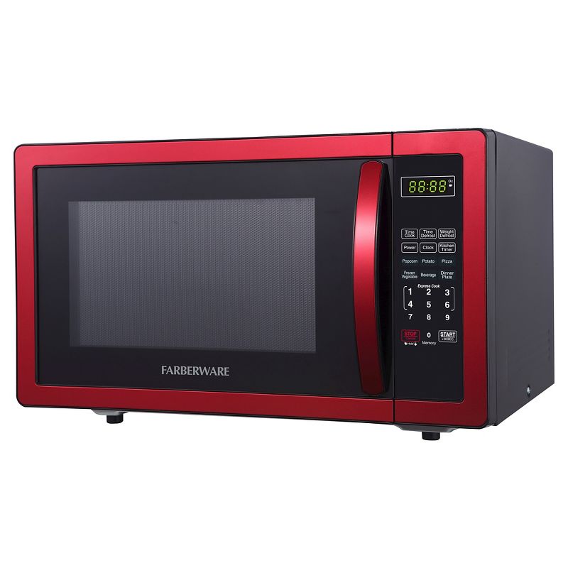 Farberware 1.1 Cu. Ft. 1000 Watt Microwave Oven - Red