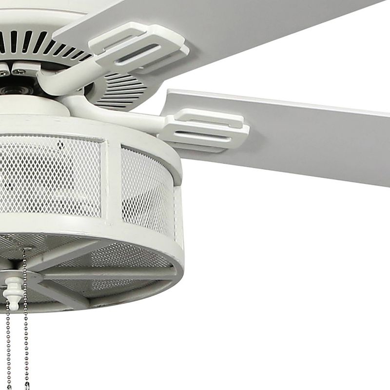 52" LED 5-Blade Alabaster Mesh Lighted Ceiling Fan - River of Goods