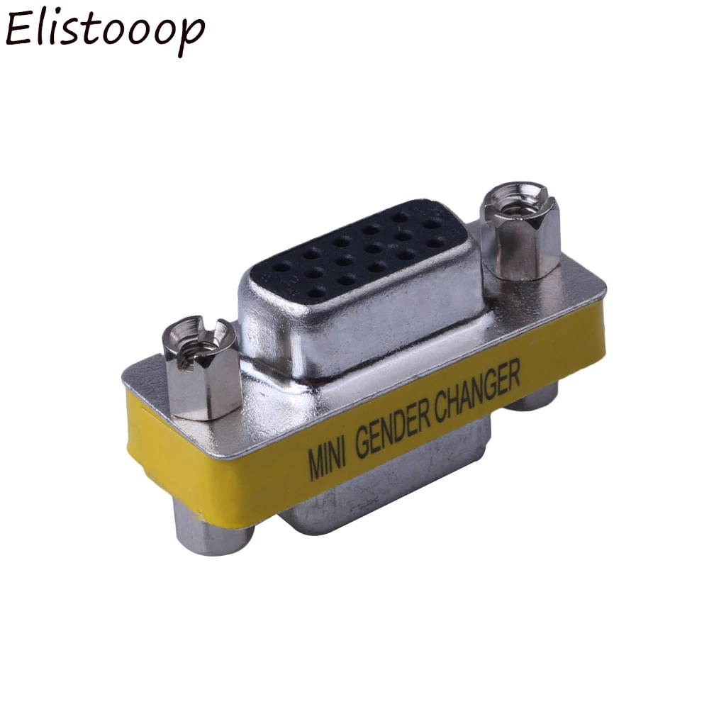VGA to VGA Adapter HD15 Pin Female to Female Gender Changer Convertor for Laptop Computer Projectors HDTV
