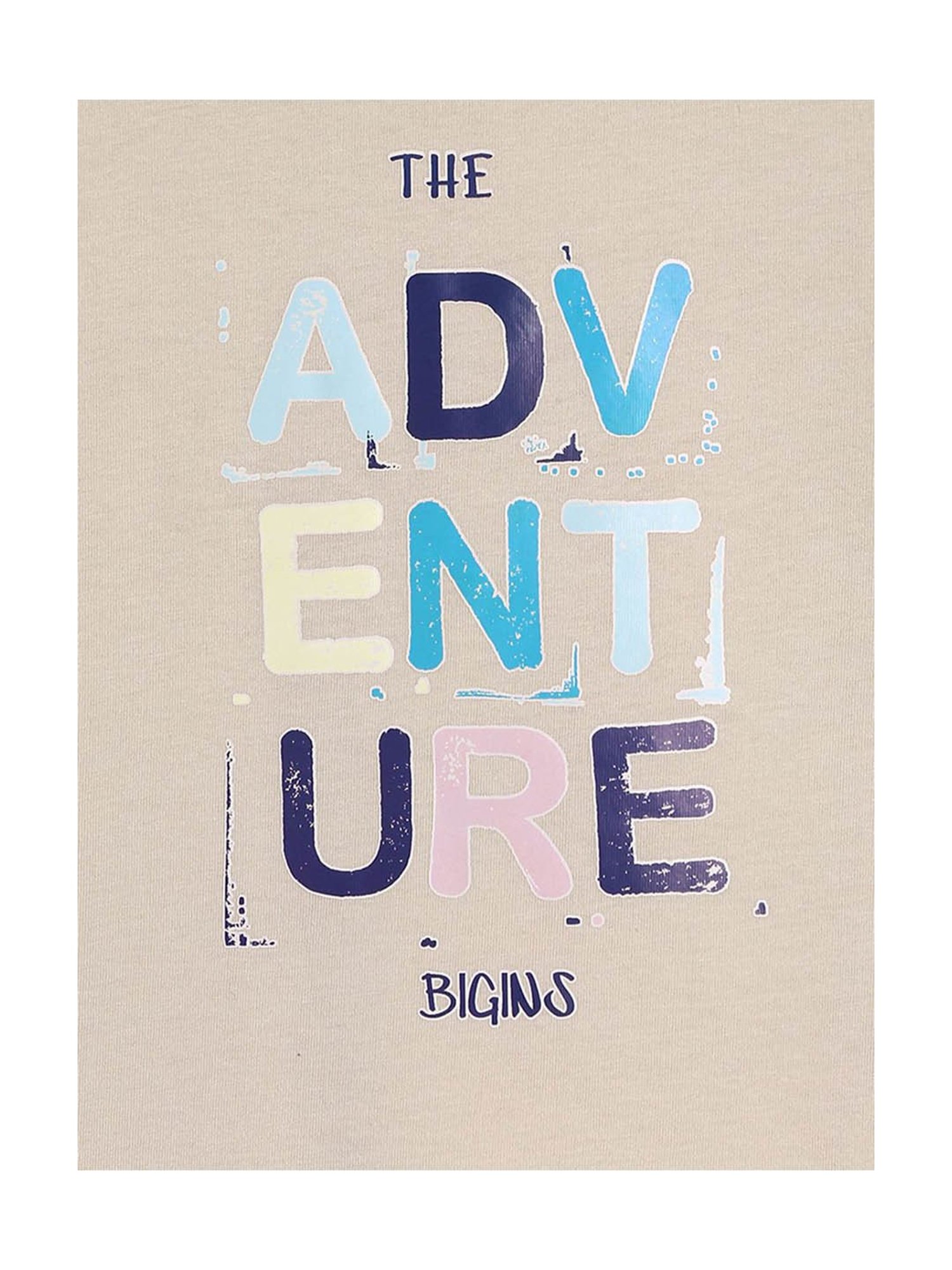 MINIKLUB Kids Beige Printed T-Shirt